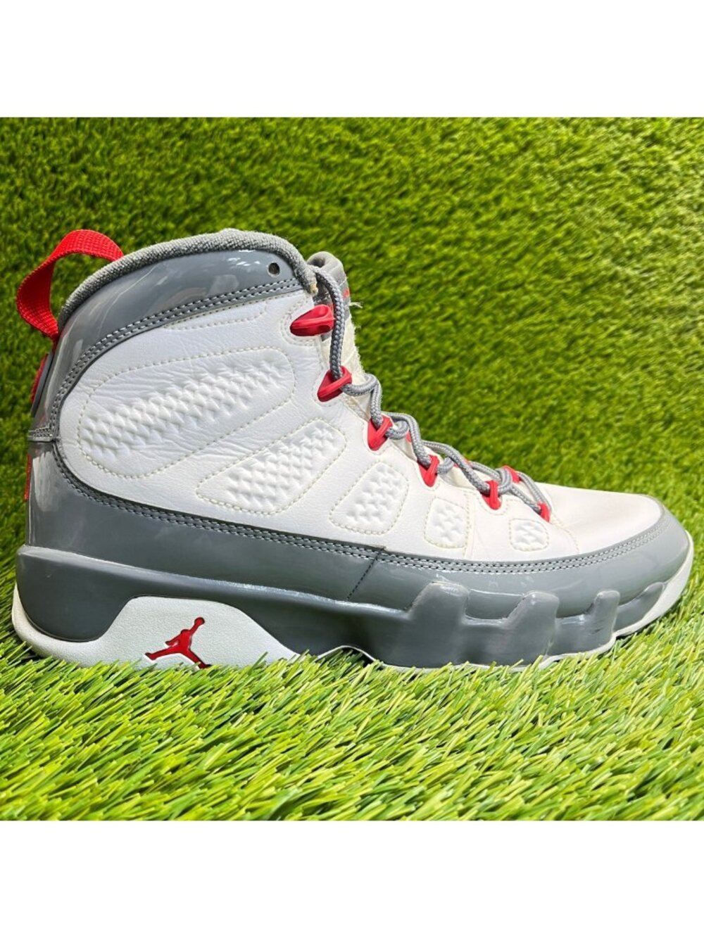 Nike Air Jordan 9 Retro Mid Mens Size 8.5 White Gray Basketball Shoes Sneakers
